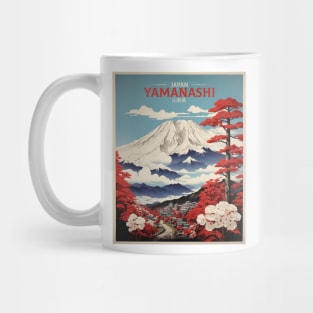 Yamanashi Japan Travel Vintage Poster Tourism Mug